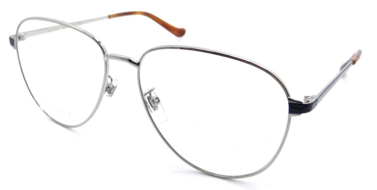 Gucci Eyeglasses Frames GG0577OA 004 57-15-140 Silver / Green Made in Italy-889652257815-classypw.com-1