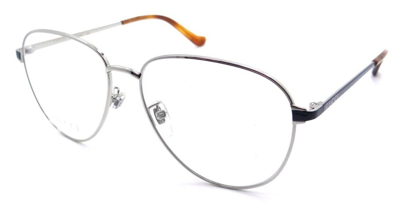 Gucci Eyeglasses Frames GG0577OA 004 57-15-140 Silver / Green Made in Italy-889652257815-classypw.com-1