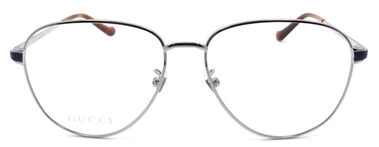 Gucci Eyeglasses Frames GG0577OA 004 57-15-140 Silver / Green Made in Italy-889652257815-classypw.com-2