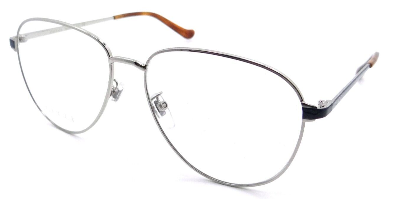 Gucci Eyeglasses Frames GG0577OA 004 57-15-140 Silver / Green Made in Italy-889652257815-classypw.com-3