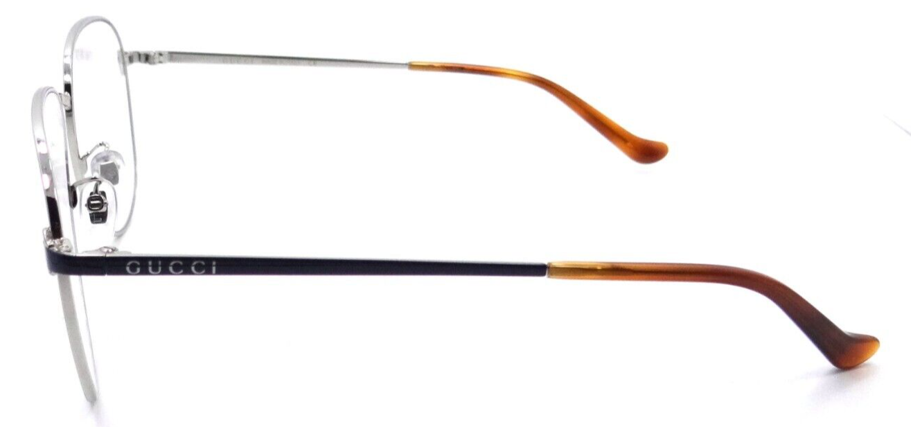 Gucci Eyeglasses Frames GG0577OA 004 57-15-140 Silver / Green Made in Italy-889652257815-classypw.com-3