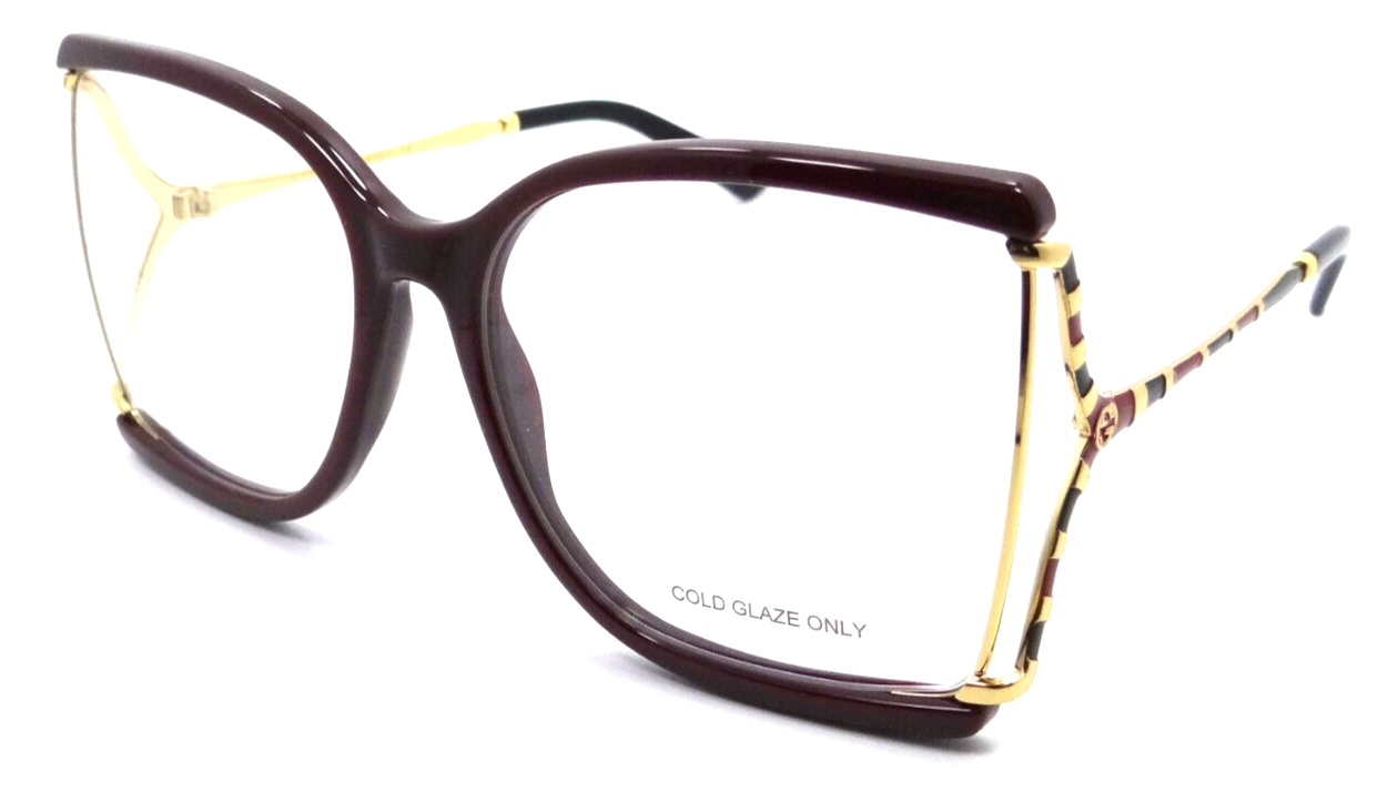 Gucci Eyeglasses Frames GG0592O 003 60-18-130 Burgundy Red / Gold Made in Italy-889652255866-classypw.com-1