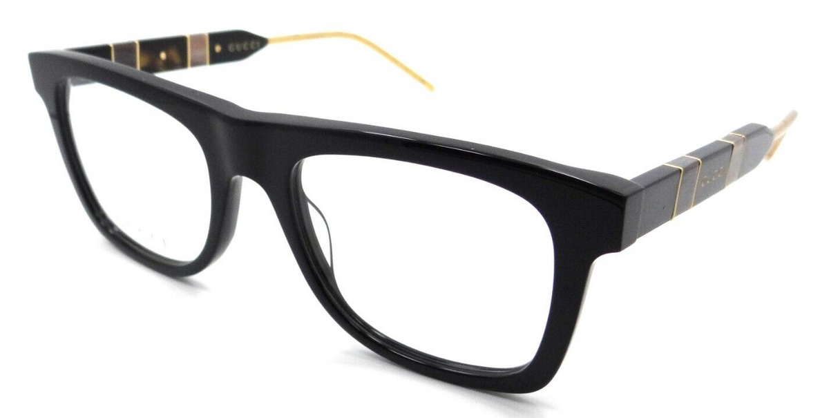 Gucci Eyeglasses Frames GG0604O 001 53-20-145 Black / Gold Made in Japan-889652255460-classypw.com-1
