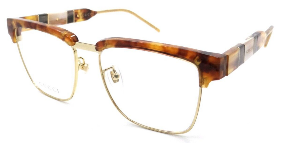 Gucci Eyeglasses Frames GG0605O 004 52-16-145 Havana / Gold Made in Japan-889652255774-classypw.com-1