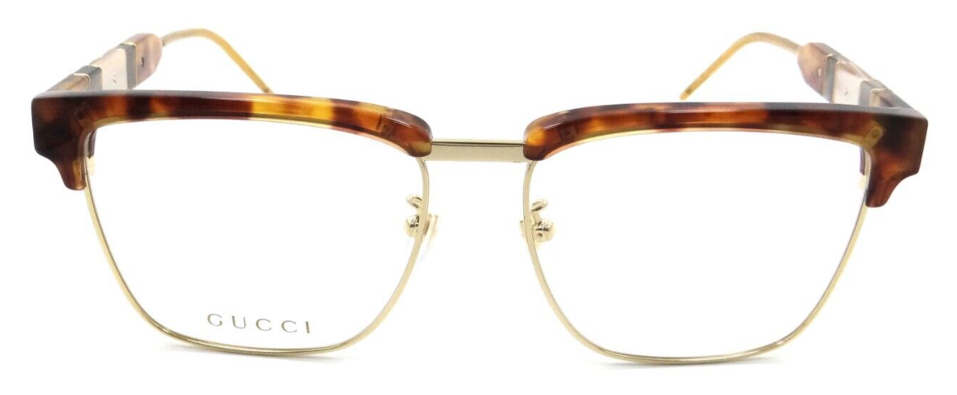 Gucci Eyeglasses Frames GG0605O 009 56-16-145 Havana / Gold Made in Japan-889652290645-classypw.com-2