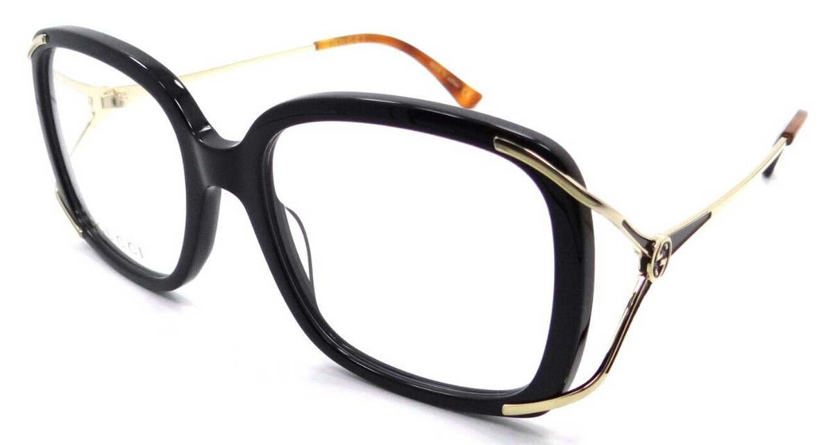 Gucci Eyeglasses Frames GG0648O 001 55-19-130 Black / Gold Made in Japan-889652281087-classypw.com-1