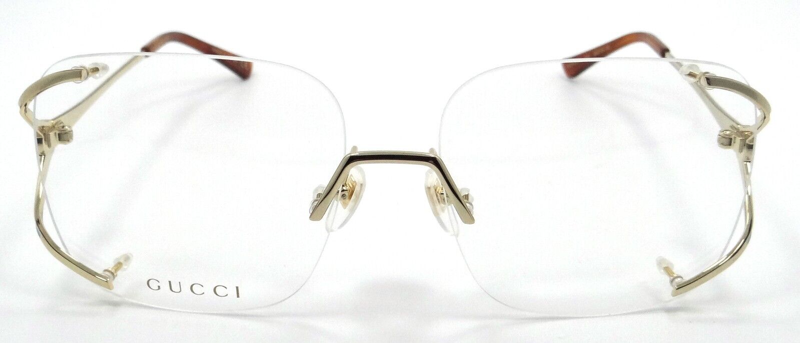 Gucci Eyeglasses Frames GG0652O 002 58-16-130 Gold / Light Blue Made in Japan-889652276953-classypw.com-2