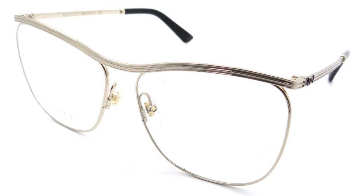 Gucci Eyeglasses Frames GG0822O 001 58-14-145 Gold Made in Italy-889652310695-classypw.com-1