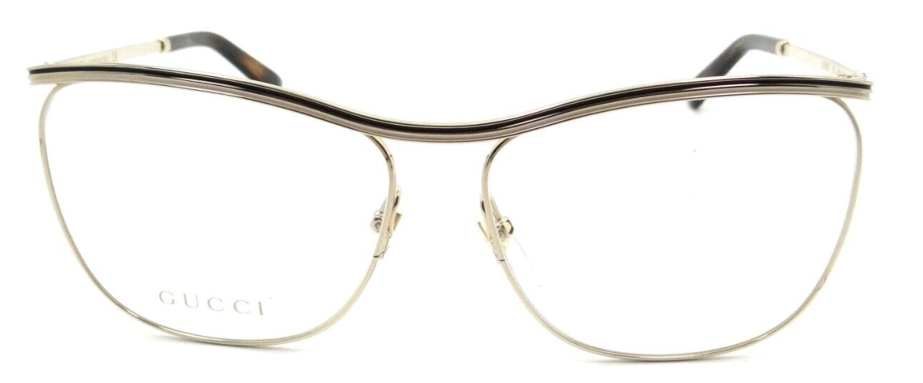 Gucci Eyeglasses Frames GG0822O 002 58-14-145 Gold Made in Italy