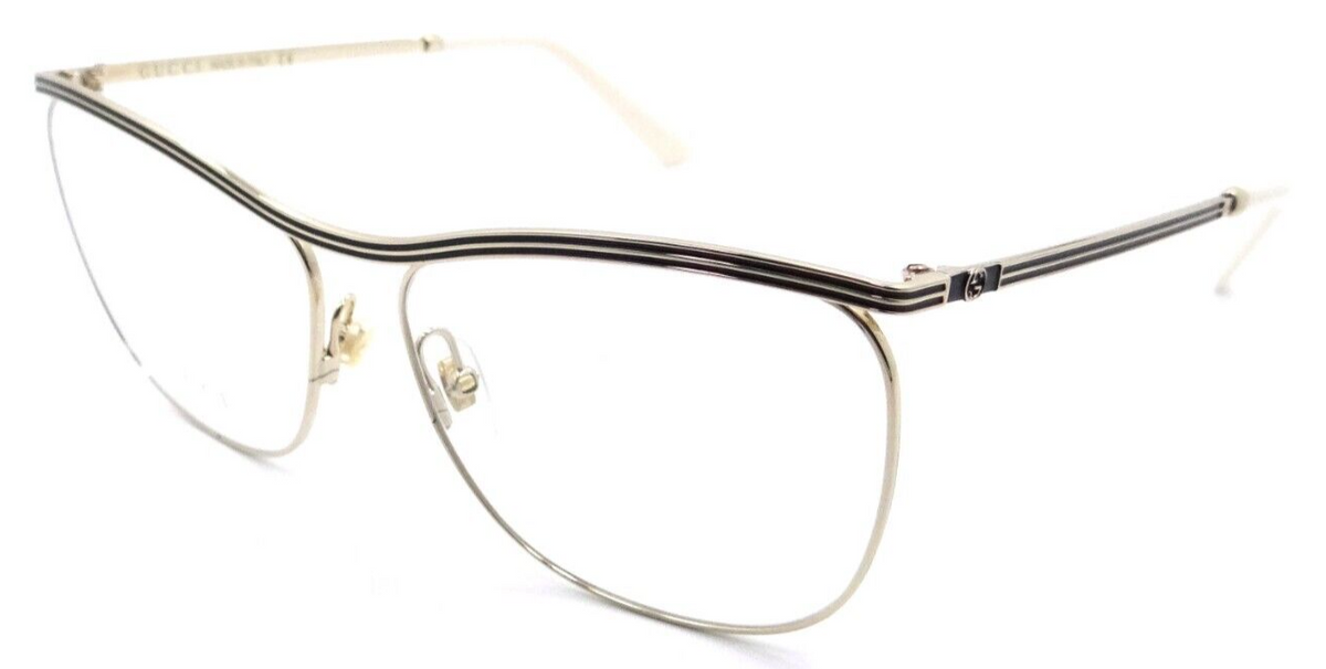 Gucci Eyeglasses Frames GG0822O 003 58-14-145 Black / Gold Made in Italy-889652310824-classypw.com-1