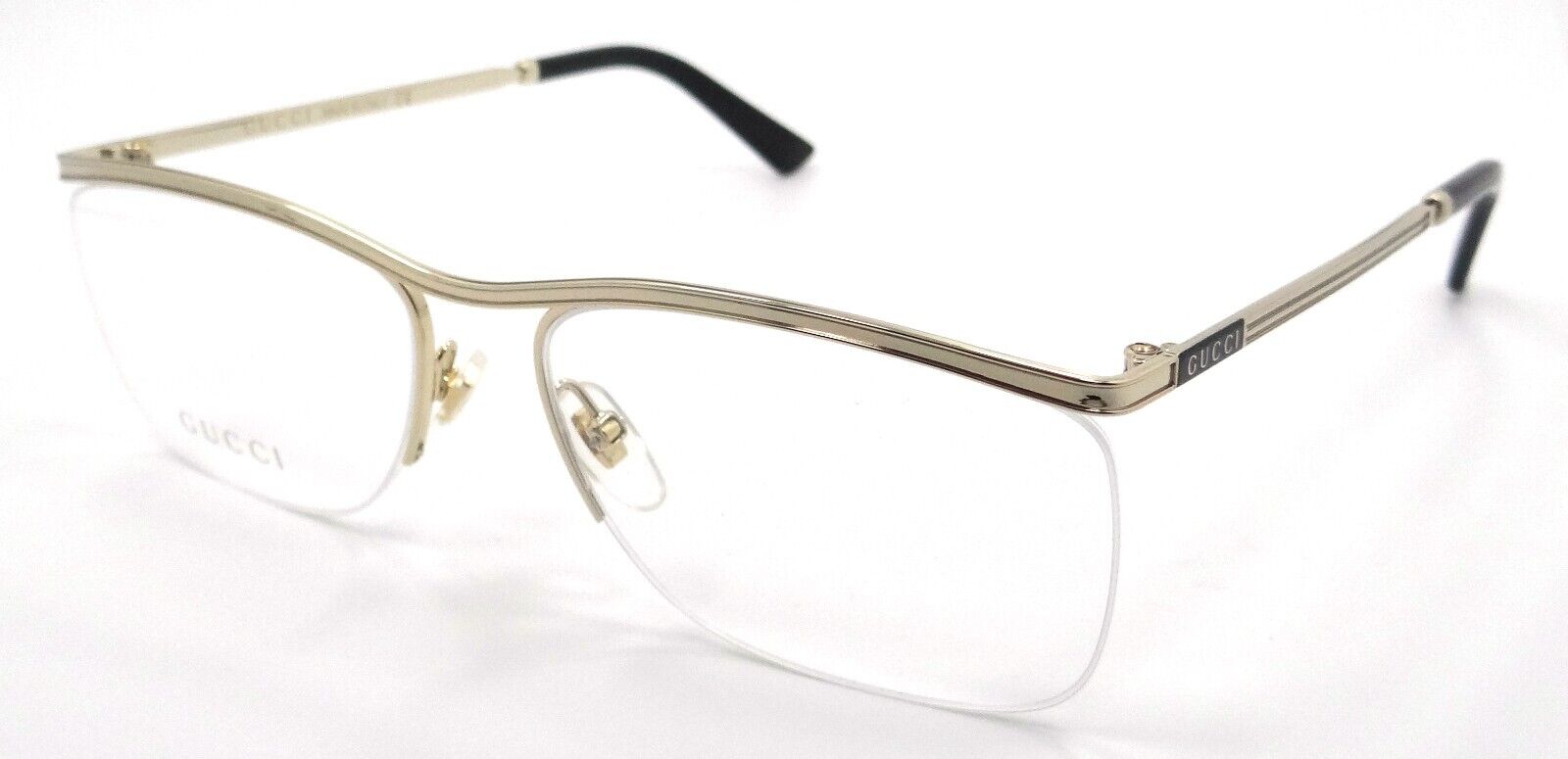 Gucci Eyeglasses Frames GG0823O 001 57-17-145 Gold Made in Italy-889652310718-classypw.com-1