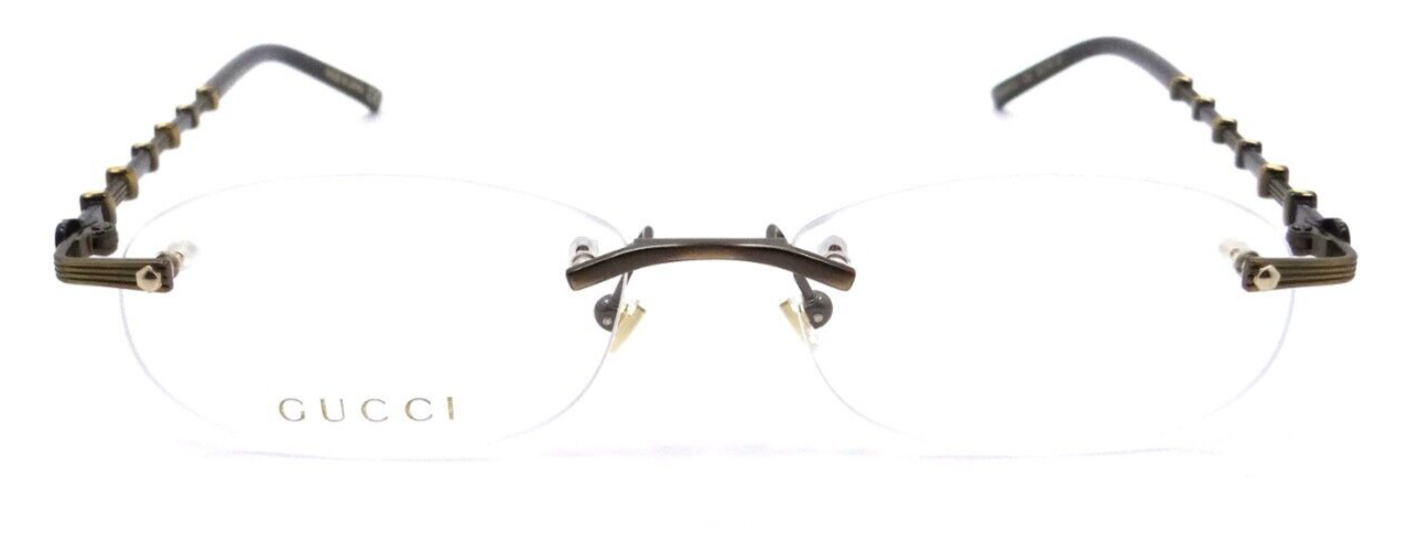Gucci Eyeglasses Frames GG0857OJ 002 52-16-135 Antique Gold Made in Japan-889652312194-classypw.com-2