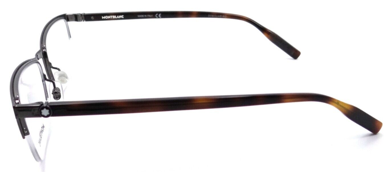 Montblanc Eyeglasses Frames MB0015O 005 58-18-150 Ruthenium/Havana Made in Italy-889652209739-classypw.com-3
