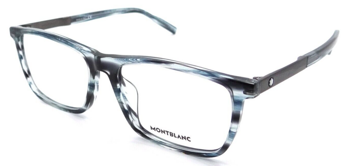 Montblanc Eyeglasses Frames MB0021OA 004 56-17-150 Blue /Ruthenium Made in Italy-889652210834-classypw.com-1