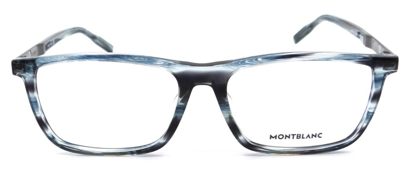 Montblanc Eyeglasses Frames MB0021OA 004 56-17-150 Blue /Ruthenium Made in Italy-889652210834-classypw.com-2