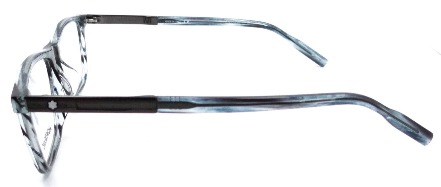 Montblanc Eyeglasses Frames MB0021OA 004 56-17-150 Blue /Ruthenium Made in Italy-889652210834-classypw.com-3