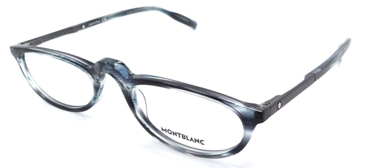 Montblanc Eyeglasses Frames MB0024O 003 53-21-155 Blue / Ruthenium Made in Italy-889652210827-classypw.com-1