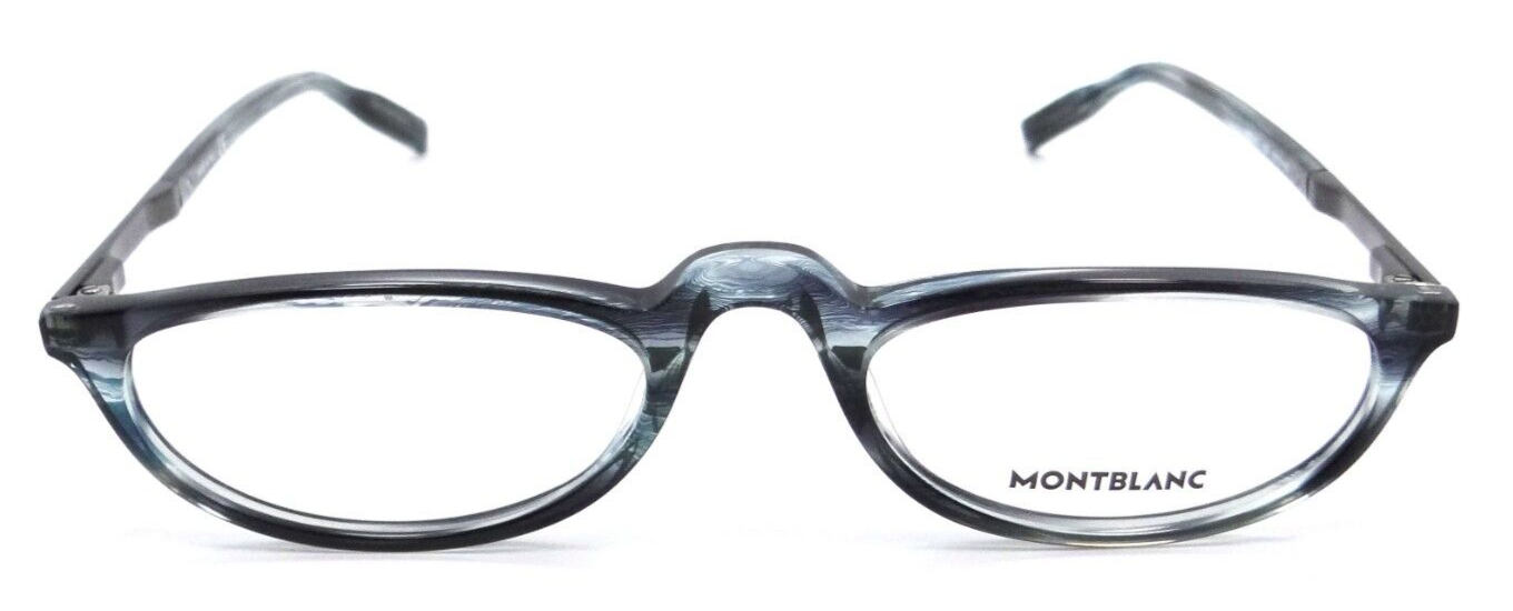 Montblanc Eyeglasses Frames MB0024O 003 53-21-155 Blue / Ruthenium Made in Italy-889652210827-classypw.com-2