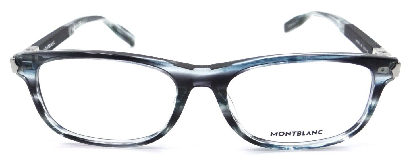 Montblanc Eyeglasses Frames MB0036O 006 56-18-150 Blue / Black Made in Italy-889652228884-classypw.com-1