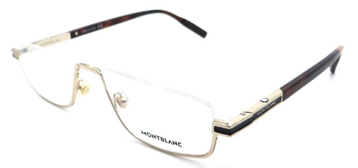 Montblanc Eyeglasses Frames MB0044O 002 55-18-150 Gold Half Rim Made in Italy-889652210759-classypw.com-1