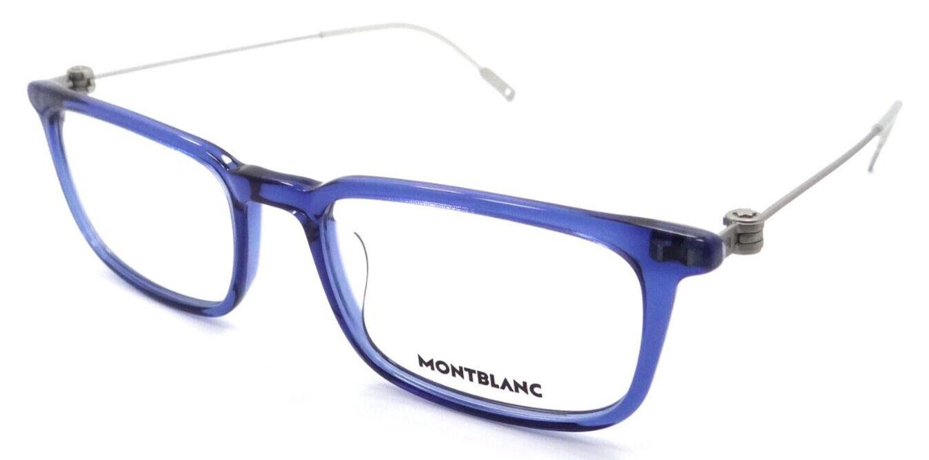 Montblanc Eyeglasses Frames MB0052O 004 53-19-145 Blue / Silver Made in Italy-889652249933-classypw.com-1