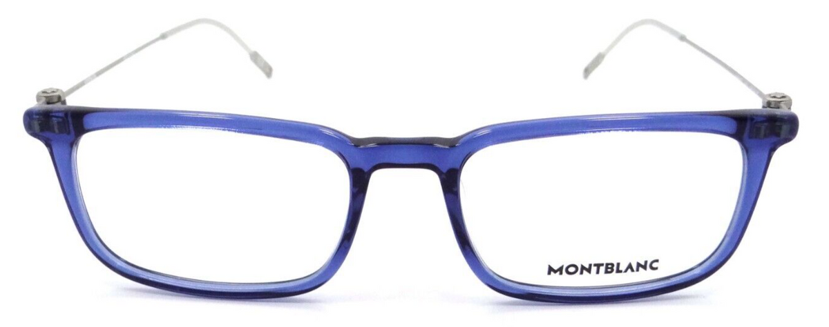 Montblanc Eyeglasses Frames MB0052O 004 53-19-145 Blue / Silver Made in Italy-889652249933-classypw.com-2
