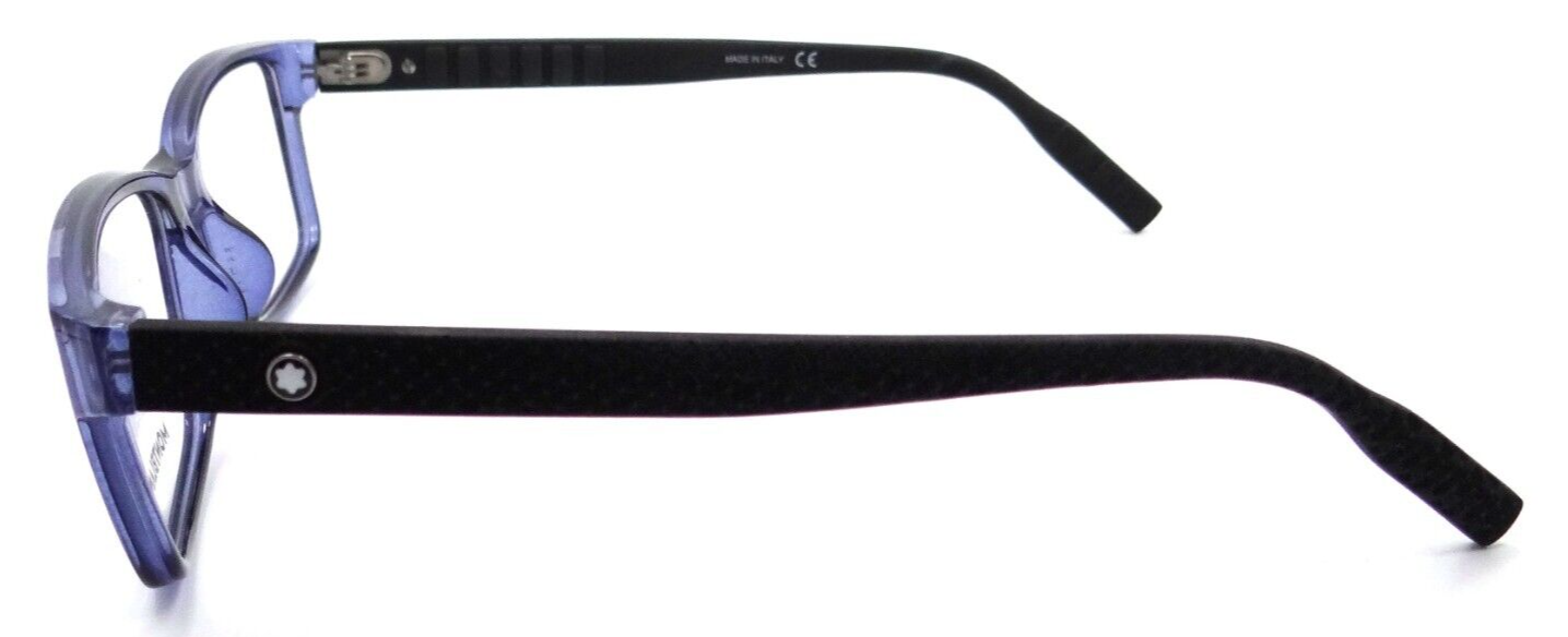Montblanc Eyeglasses Frames MB0066O 004 56-18-145 Blue / Black Made in Italy-889652249964-classypw.com-3