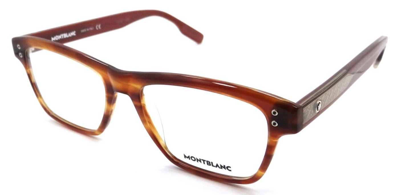 Montblanc Eyeglasses Frames MB0125O 006 55-17-155 Havana / Brown Made in Italy-889652306704-classypw.com-1