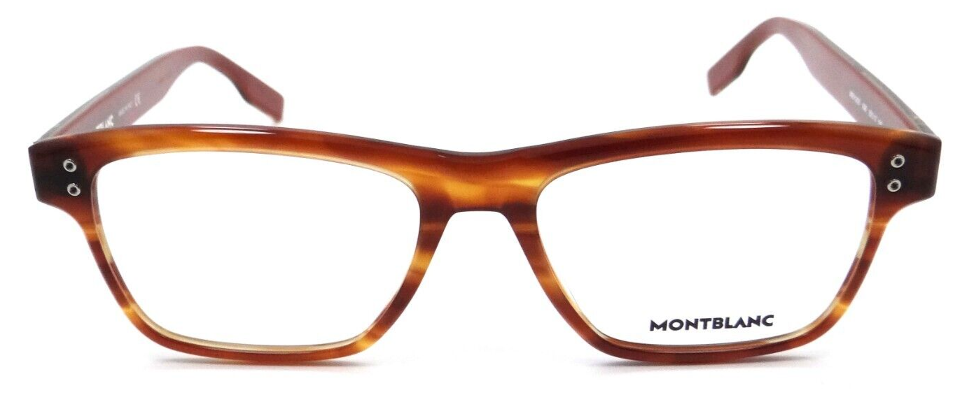 Montblanc Eyeglasses Frames MB0125O 006 55-17-155 Havana / Brown Made in Italy-889652306704-classypw.com-2