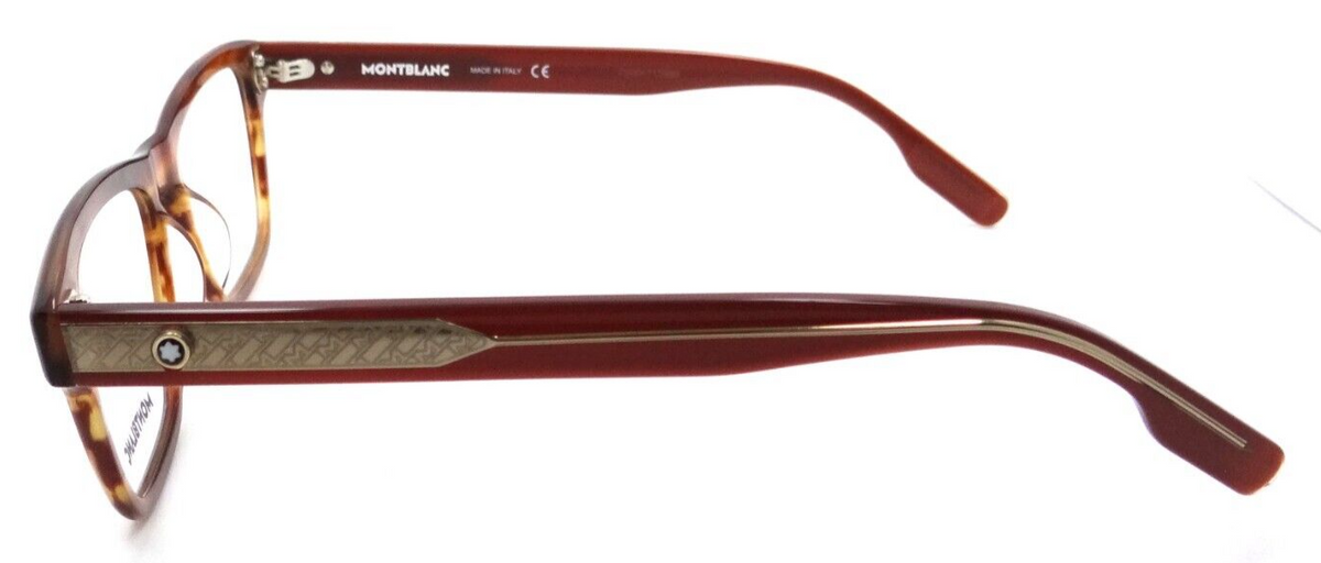 Montblanc Eyeglasses Frames MB0125O 006 55-17-155 Havana / Brown Made in Italy-889652306704-classypw.com-3