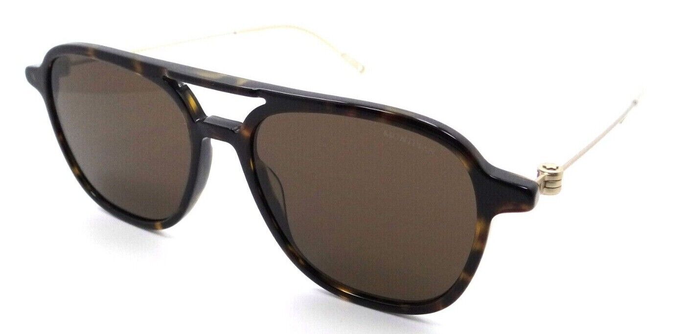Montblanc Sunglasses MB0003S 002 53-17-145 Havana - Gold / Brown Made in Italy-889652208824-classypw.com-1