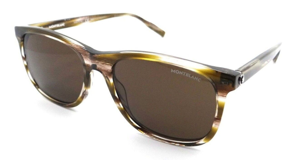 Montblanc Sunglasses MB0013S 002 56-18-150 Havana / Brown Made in Italy-889652209562-classypw.com-1