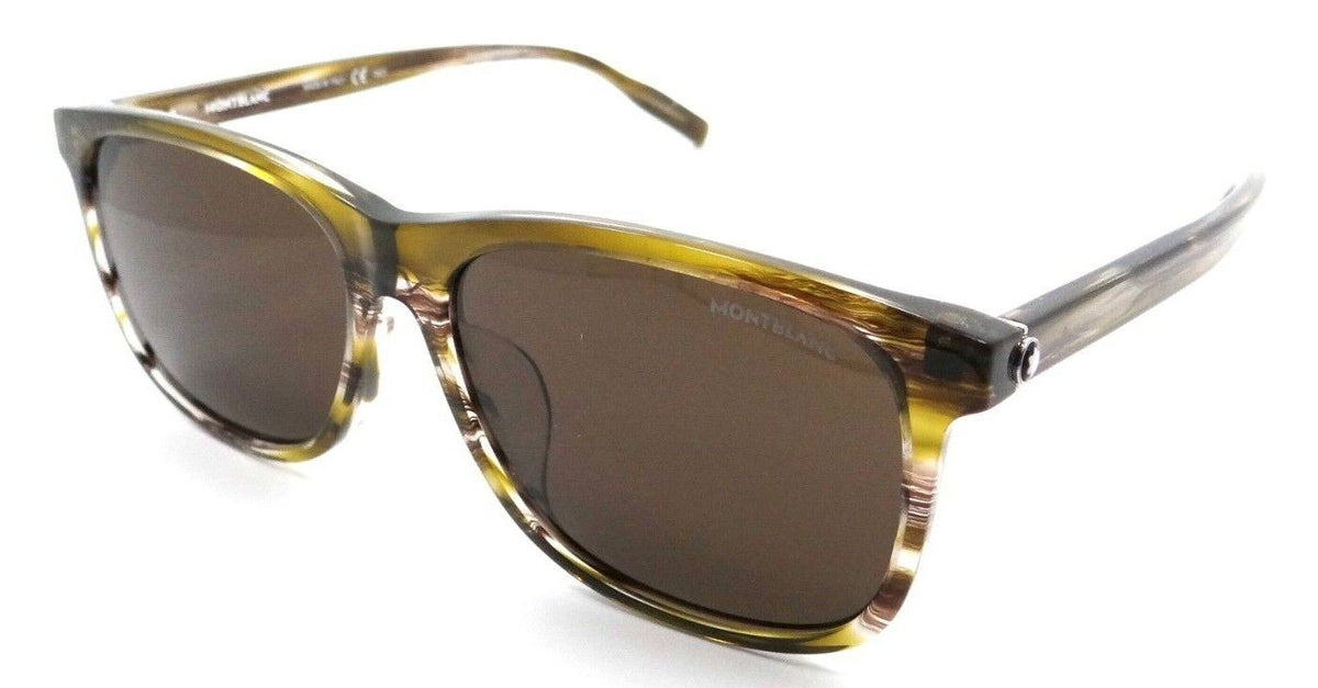 Montblanc Sunglasses MB0013SA 002 58-16-155 Havana / Brown Made in Italy-889652209340-classypw.com-1