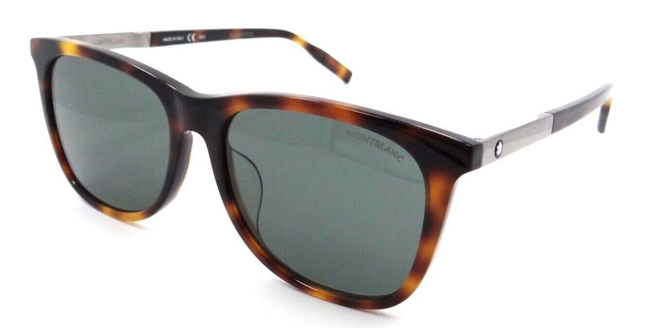 Montblanc Sunglasses MB0017SA 003 56-17-150 Havana-Ruthenium/Green Made in Italy-889652211374-classypw.com-1