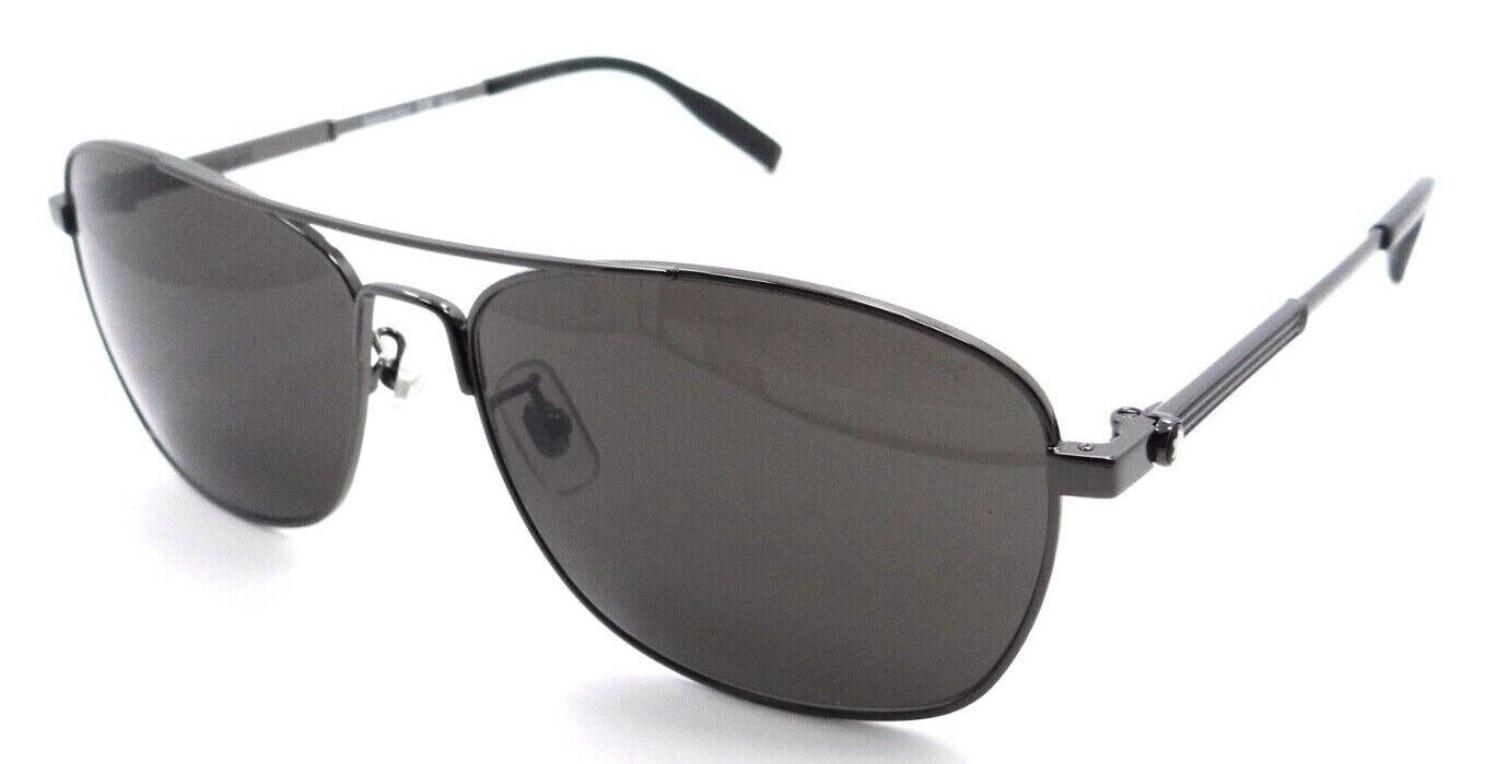 Montblanc Sunglasses MB0026S 006 61-16-150 Ruthenium / Grey Made in Italy-889652229225-classypw.com-1