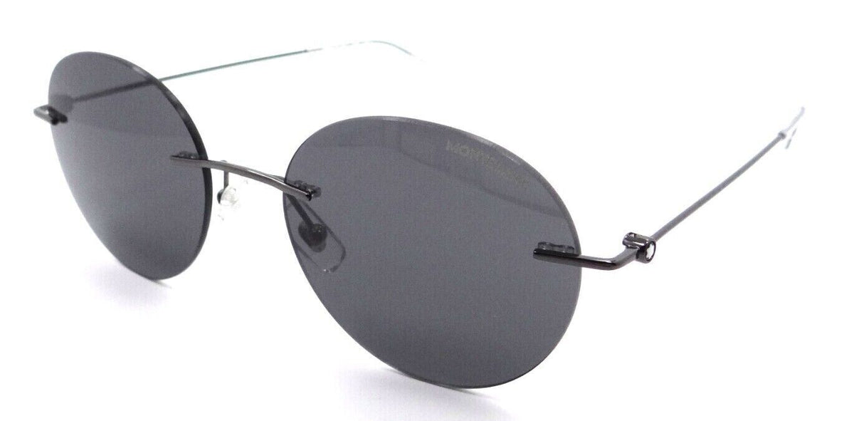 Montblanc Sunglasses MB0073S 001 54-19-145 Ruthenium / Grey Made in Italy-889652279312-classypw.com-1