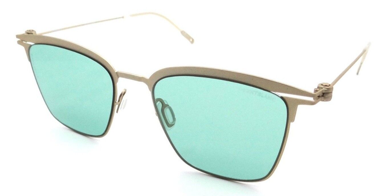 Montblanc Sunglasses MB0080S 007 53-19-145 Gold / Green Made in Italy-889652280608-classypw.com-1