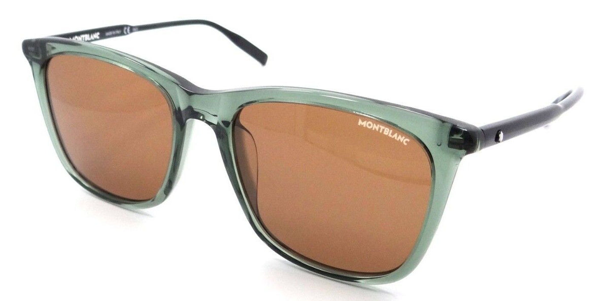 Montblanc Sunglasses MB0080SK 004 56-19-145 Green - Black / Brown Made in Italy-889652253053-classypw.com-1