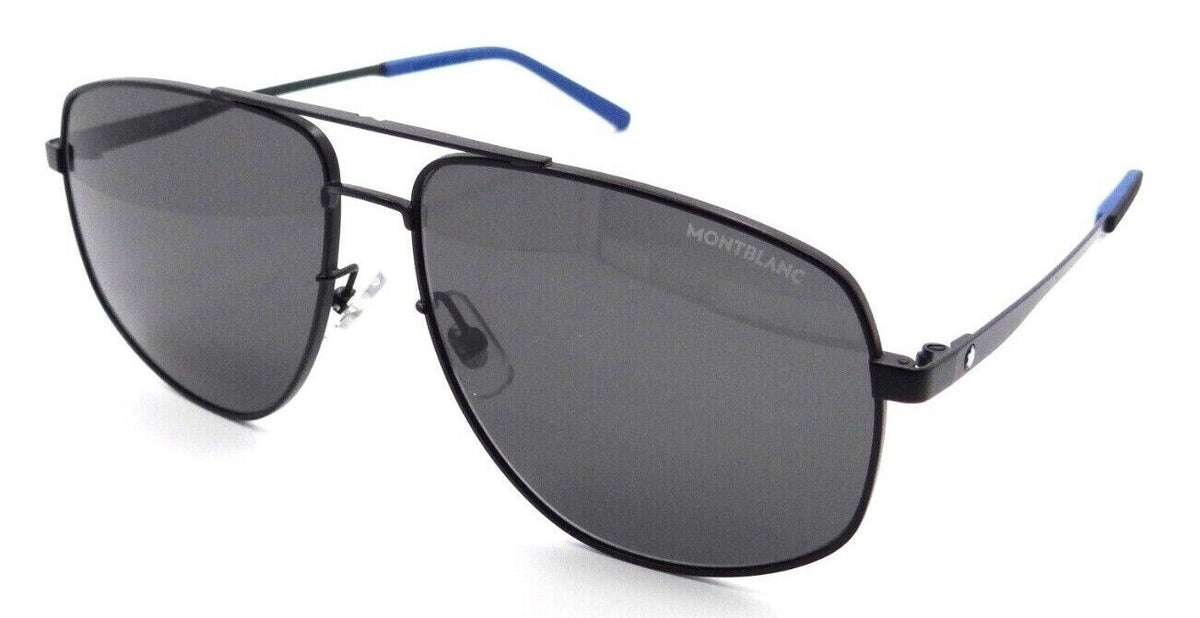 Montblanc Sunglasses MB0102S 001 60-14-145 Black / Grey Made in Japan-889652280288-classypw.com-1