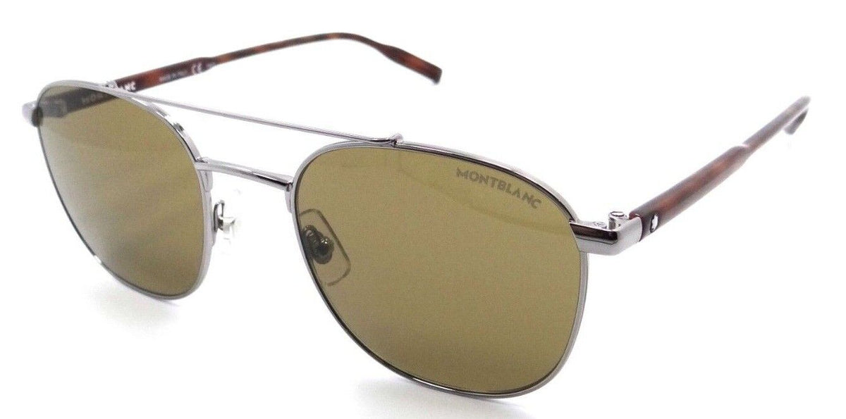 Montblanc Sunglasses MB0114S 004 54-22-150 Ruthenium-Havana/ Brown Made in Italy-889652305370-classypw.com-1