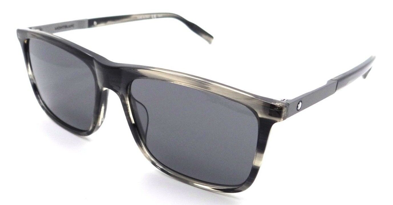 Montblanc Sunglasses MB0116S 004 58-17-150 Grey - Ruthenium / Grey Made in Italy-889652306506-classypw.com-1