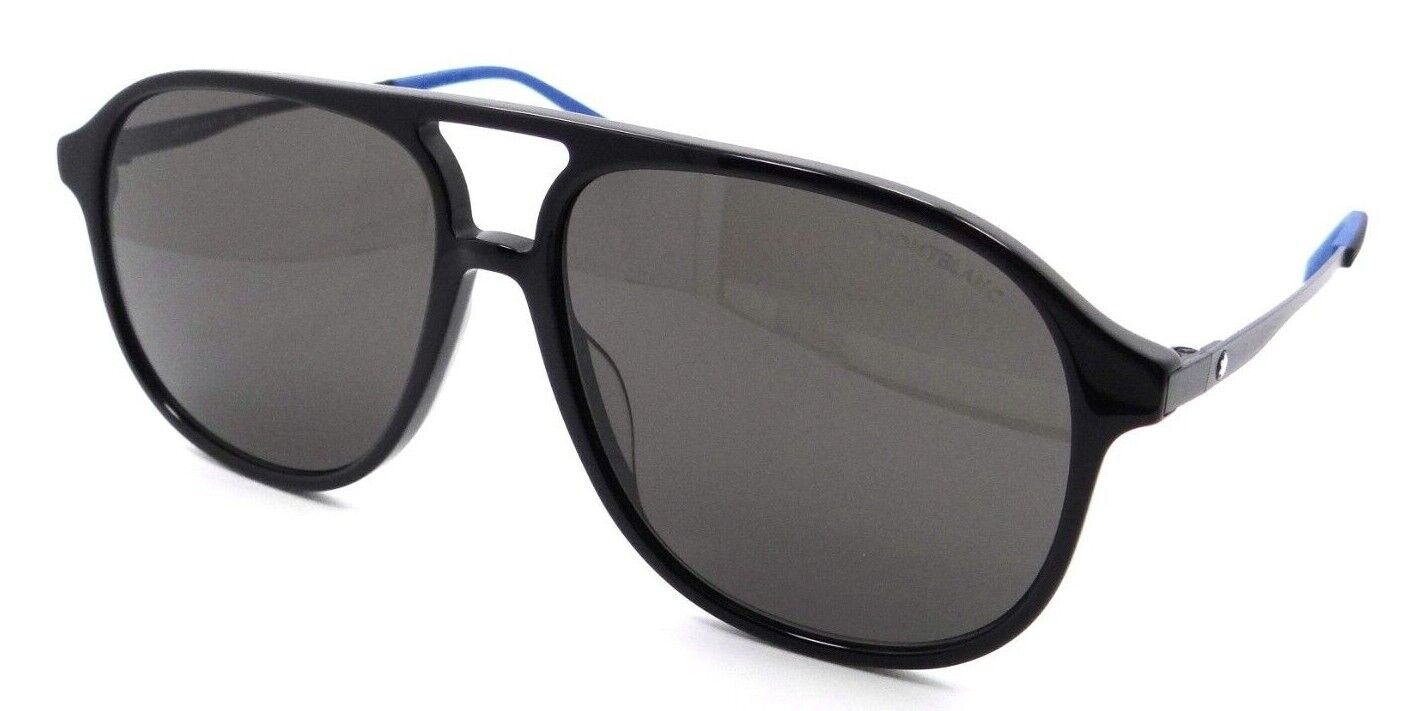 Montblanc Sunglasses MB0118S 001 59-15-145 Black / Grey Made in Italy-889652305318-classypw.com-1