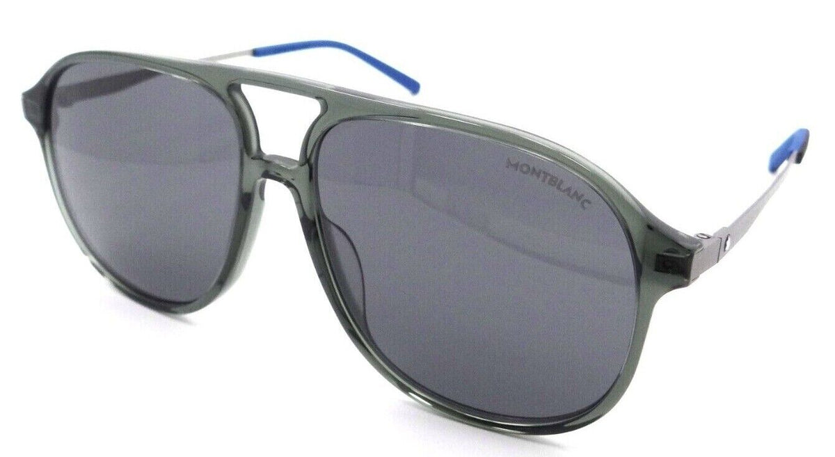 Montblanc Sunglasses MB0118S 003 59-15-145 Grey - Ruthenium / Grey Made in Italy-889652305387-classypw.com-1
