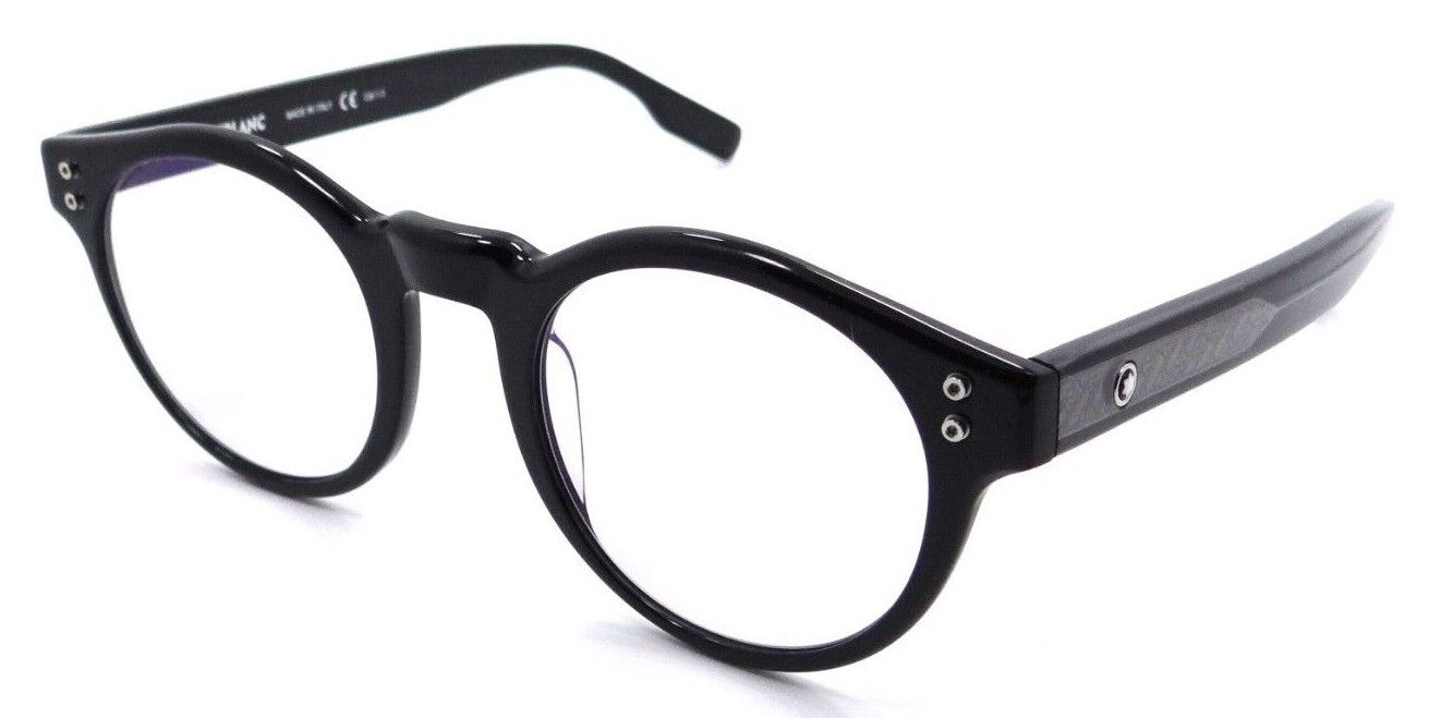 Montblanc Sunglasses MB0123S 005 49-22-155 Black / Blue Block Made in Italy-889652360775-classypw.com-1