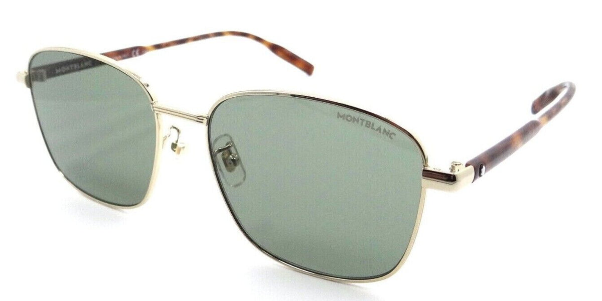 Montblanc Sunglasses MB0137SK 003 58-17-150 Gold - Havana / Green Made in Italy-889652306667-classypw.com-1