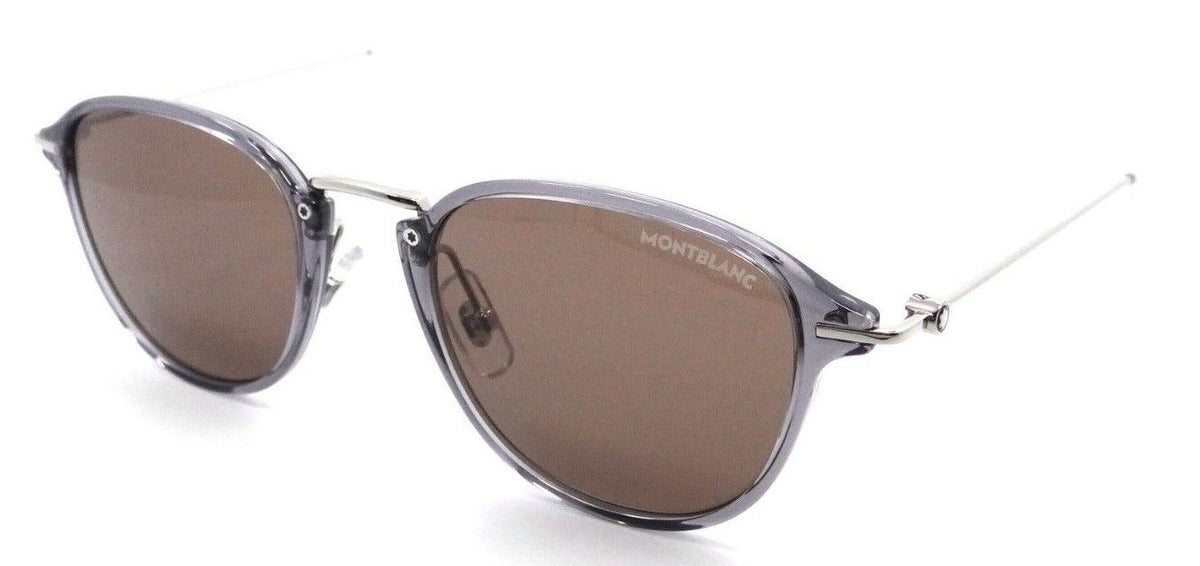Montblanc Sunglasses MB0155S 004 51-21-145 Grey - Silver / Brown Made in Italy-889652322551-classypw.com-1