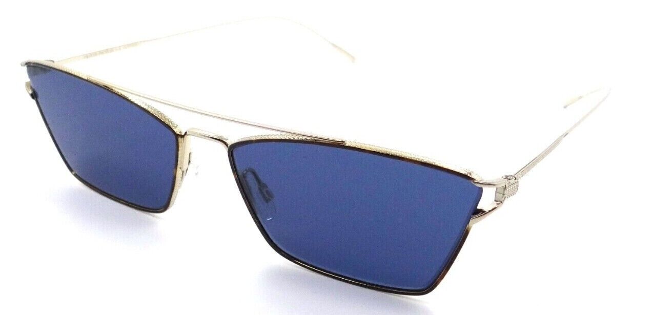 Oliver Peoples Sunglasses 1244S 528380 59-16-145 Evey Gold - Dtbk / Blue Italy-827934423015-classypw.com-1