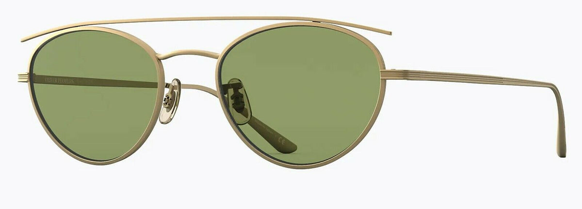 Oliver Peoples Sunglasses 1258ST 528452 The Row Hightree Antique Gold / Green C-827934432642-classypw.com-1