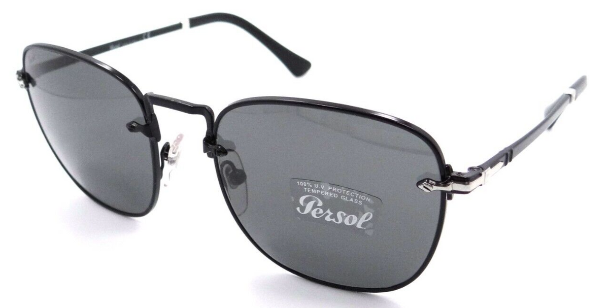 Persol Sunglasses PO 2490S 1078/B1 54-20-145 Black / Dark Grey Made in Italy-8056597595117-classypw.com-1