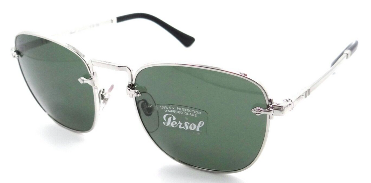 Persol Sunglasses PO 2490S 518/31 52-20-145 Silver / Green Made in Italy-8056597595247-classypw.com-1